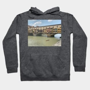 Solo Kayak On The Arno River Hoodie